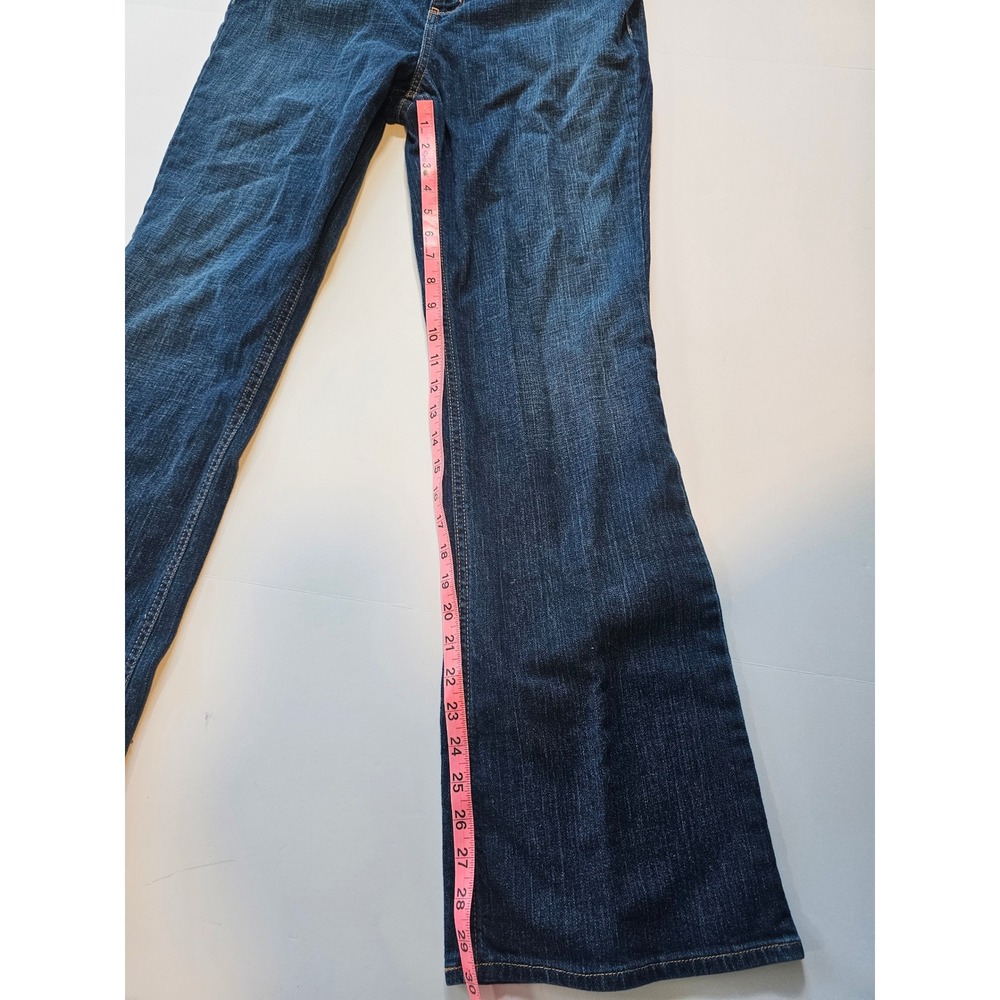 Eddie Bauer Natural Bootcut Jeans Womens 6R Blue Denim Stretch CAT 4265 - Picture 7 of 9